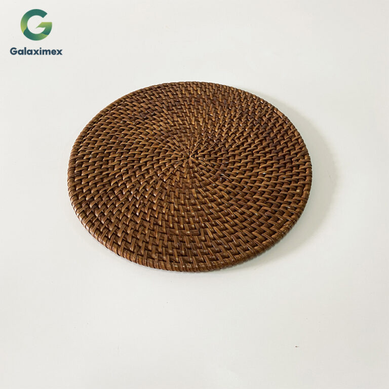 Customized Color Natural Round Rattan Placemat Galaximex