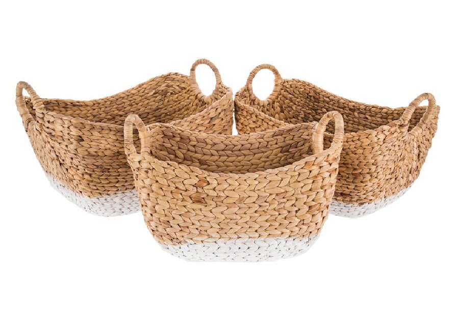 Details about   Fair Trade Vietnamese Set 5 Smoked Woven Flat Bamboo Baskets Vietnam 26-37Cm 
