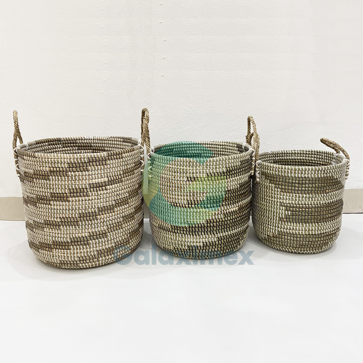 Seagrass Storage Basket Set 3 Galaximex