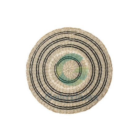 black-seagrass-placemats-round