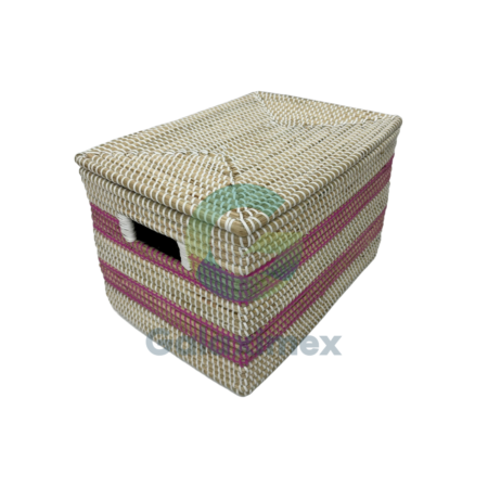 Pink-seagrass-basket-with-lid