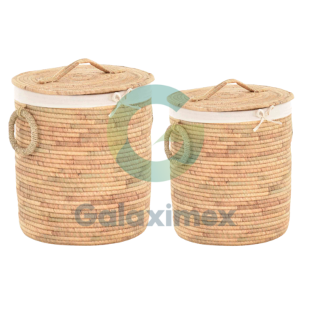 Natural-Sewing-Fiber-Water-Hyacinth-Basket-Set